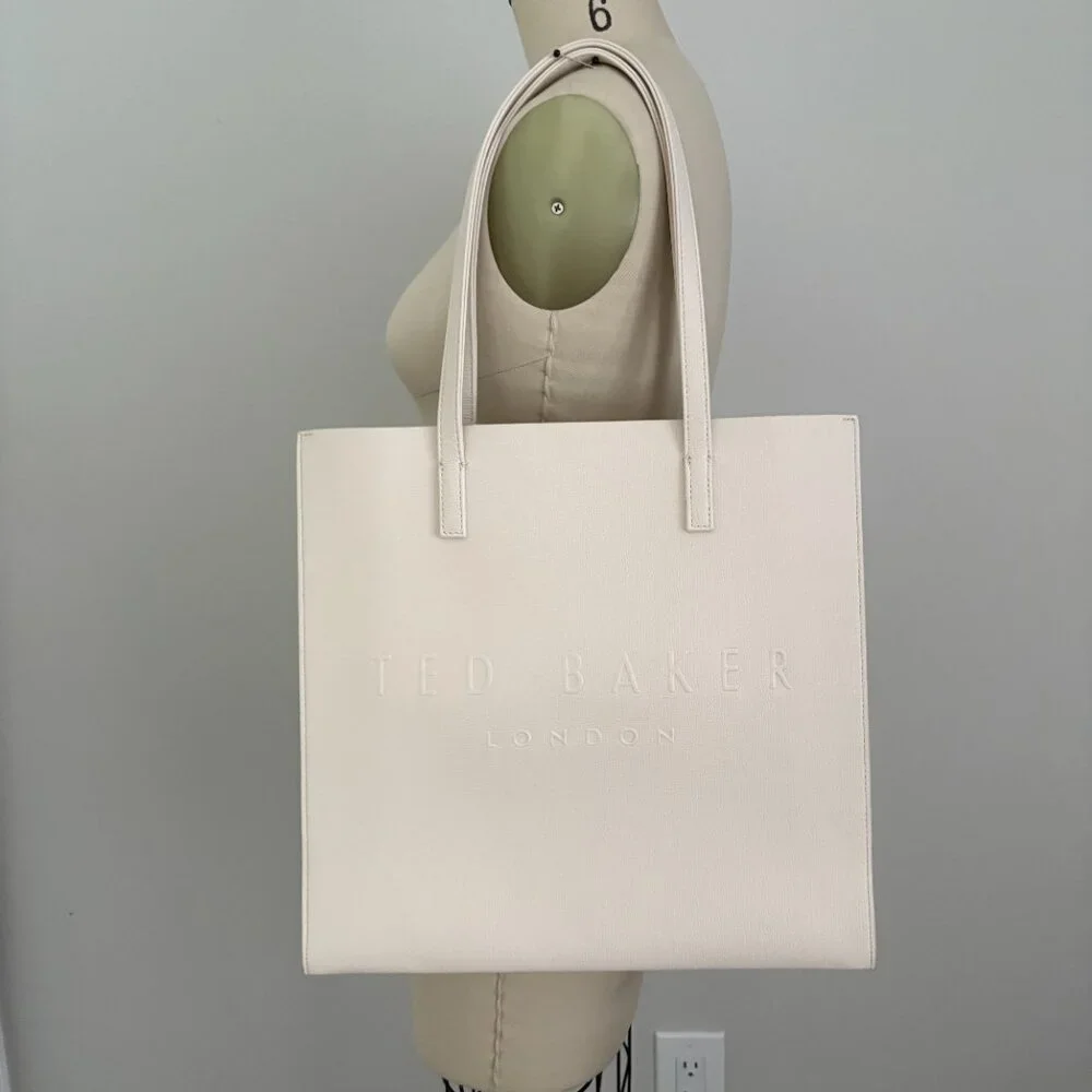 Ted Baker London The ICON Beige Medium Tote Luxury Commuter Chic Quiet Luxury